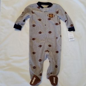 NWT Carter's 6m fleece football sleeper